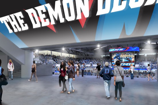 View of arena from corridor