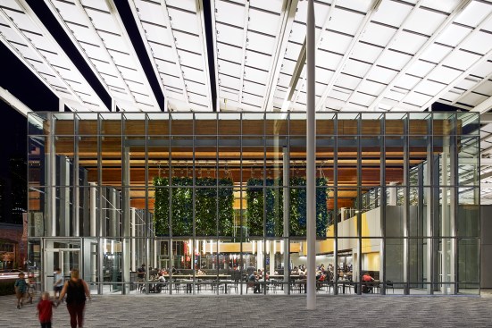 Solar panels generate 60 percent of the building’s energy