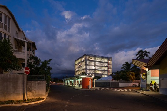 View from northwest at night