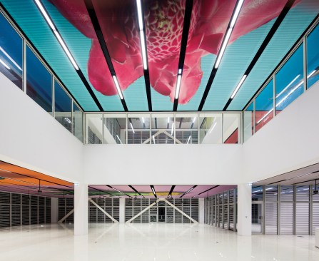 The structure is a mix of single- and double-height spaces