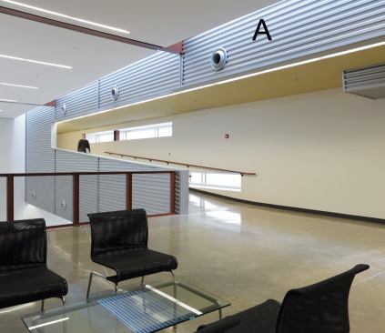 A  CS-260 performated metal panels Centria 
www.centria.com Concealed fastener metal wall panel  • Part of the Concept series  • Panels come standard with 12-inch height, 7/8-inch width  • Each rib is 1/6 inches wide  • Finish options include Duraguard, Durabuard Plus, Fluorofinish, Metallic 3-coat, and Mica 2-coat  • Available with MicroSeam corners