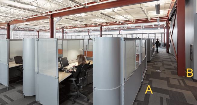 A  Raised flooring system Tate Access Floors 
www.tateaccessfloors.com Modular raised flooring system creates an underfloor plenum for HVAC, electrical systems and data cabling  • Available product lines include Concore, All Steel, Woodcore, and aluminum systems 
B  Four-inch straight wall base Roppe 
www.roppe.com PVC-free  • Made from 10 percent natural rubber  • Color is inherent throughout  • Finish corner pieces available  • Pinnacle line has profiles in half-inch increments between 2 1/2 and 6 inches  • Vinyl base options are also available