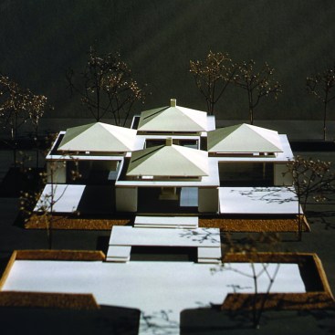 A model of Graves’ undergraduate thesis, “Amenable House.”