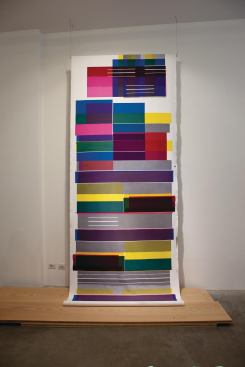 Danish designer Louise Sass’s Mother of Pearl textile was inspired by the dynamic surfaces of the Italian baroque, which she thought of as a “delicate grid” beneath her own composition. 
danishcrafts.org, 
louisesass.dk