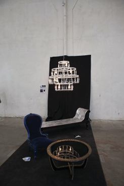 Work by Davide Bianchi, including his Lux chandelier, which is composed of 61 upside-down crucifixes, was on show in a warehouse in Ventura Lambrate. 
davidebianchi.com