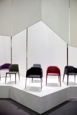 For softness that never gets slouchy, Allure seating by Pedrali Lab for Pedrali features low-slung seats and tapered legs. 
www.pedrali.it
