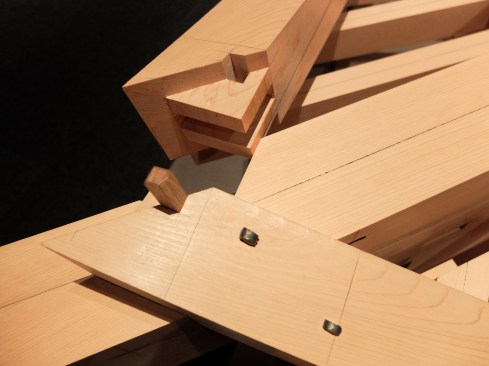 One of countless hands-on exhibits revealing the intricacies of Japanese joinery.