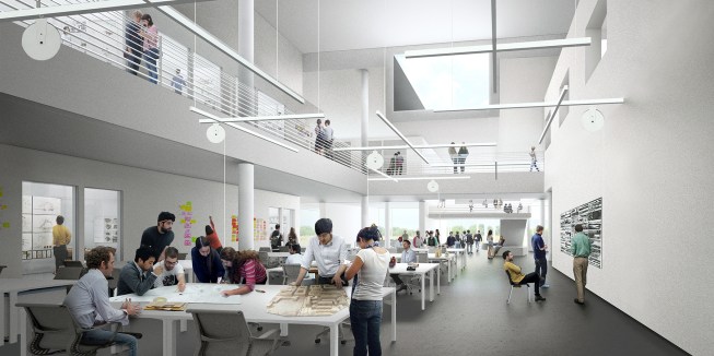 Rendering of Creative Open Studio at the Moody Center for the Arts at Rice University