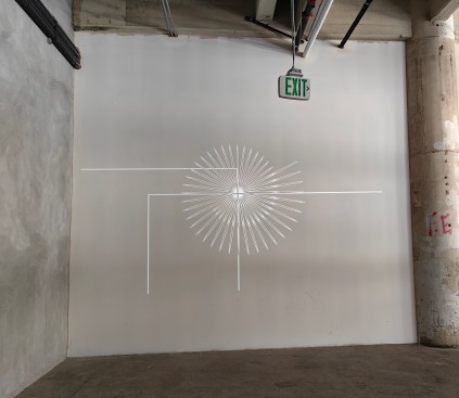 The LA Design Festival paid homage to the city's urban art tradition, but revisited it in a modernized fashion, with futuristic shapes projected onto concrete walls.