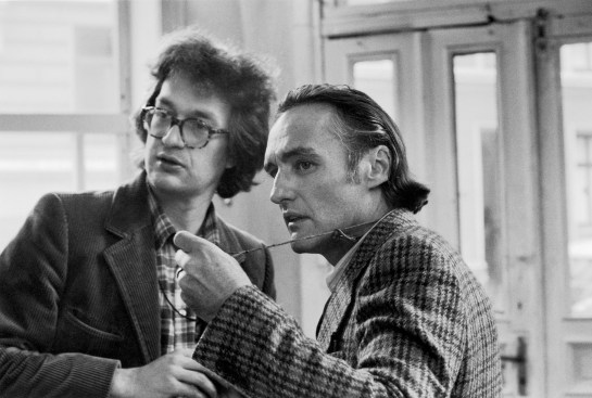 Wenders and Dennis Hopper during filming of The American Friend
