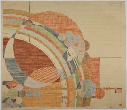 Frank Lloyd Wright, Liberty Magazine cover, colored pencil on paper, 24.5 x 28.25” (62.2 x 71.8 cm), 1926, from "Frank Lloyd Wright at 150: Unpacking the Archive."