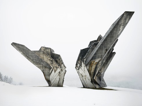 Monument to the Battle of the Sutjeska in Tjentište, Bosnia and Herzegovina, by Miodrag Živković (1965–71, photographed in 2016)