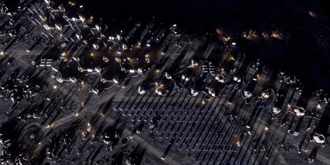 Moon Village aerial