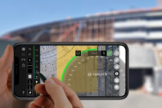 Measure between landmarks with a scaled map.