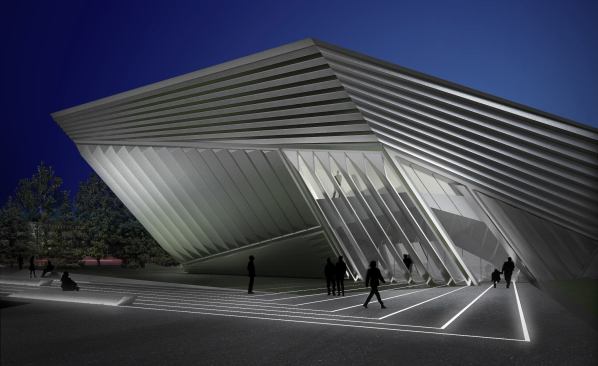 Exterior at night