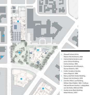 Site plan for the Museum of Fine Arts, Houston