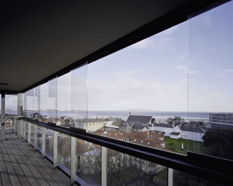 NanaWall. NanaGlass SL25 frameless opening glass wall system features no vertical stiles, providing for uninterrupted views and efficiently extending the living space by enclosing balconies. With a top-supported track, the panels slide open to one or both sides; they can glide along a balcony rail or extend to the floor. The panels are engineered to withstand wind loads up to 80 stories in 90-mph wind zones. The system comes in custom sizes and configurations. www.nanawall.com. Booth #1088.