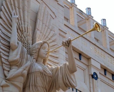 One of the angels that adorn Bass hall