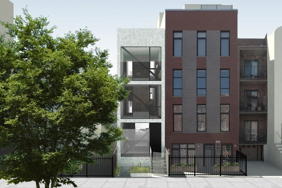 The firm is contending with issues of limited daylight and a slim 13-foot-by-100-foot footprint in the design of the Narrow House, a 2,400-square-foot residence in Brooklyn, N.Y., which the firm views as “a low-cost prototype for how to infill otherwise overlooked parts of the city.”