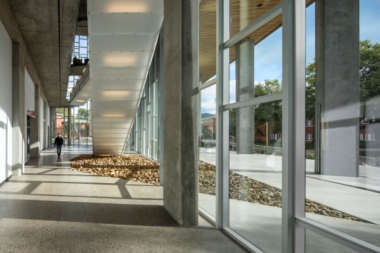Ground-floor circulation along east façade