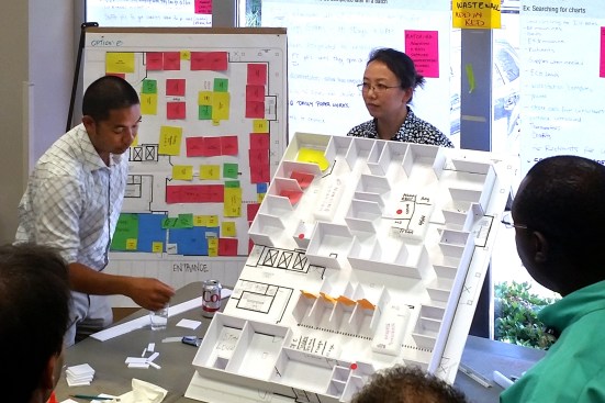 Two-dimensional modeling and flow-testing exercise for an NBBJ healthcare client in California.