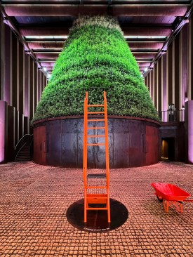 Vertical farm exhibit at the Netherlands Pavilion