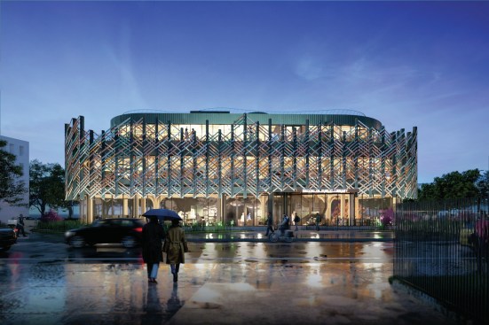 New Lots Library, Brooklyn Public library, design exterior.