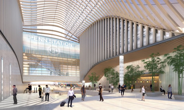 A rendering of ASTM Group's proposal for Penn Station.