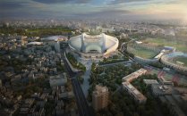 A rendering of the approved designs for the new National Stadium in Tokyo, slated for 2019.