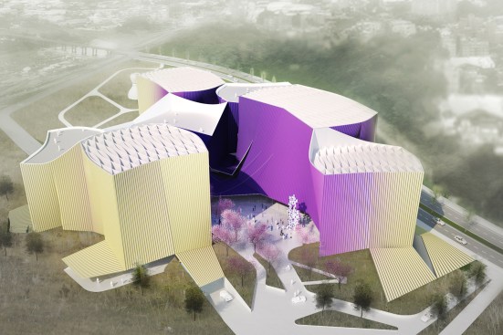 Murmurâs proposal for the Taipei Museum of Art in Taiwan draws parallels between fashion and architecture: As clothing is to the body, the building envelope is to structure.