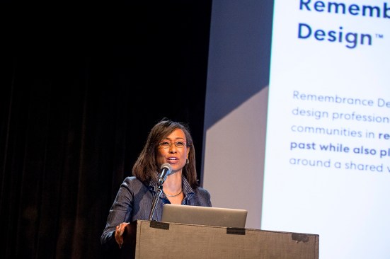 Perkins and Will principal and managing director Zena Howard delivers the J. Max Bond Jr. lecture on the opening night of the 2019 NOMA Conference and Exposition