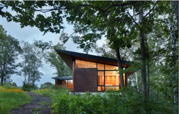 LongHouse in rural Wisconsin, by SALA Architects. Photo by Corey Gaffer.