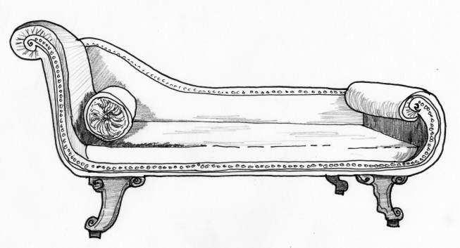 Recamier chaise lounge