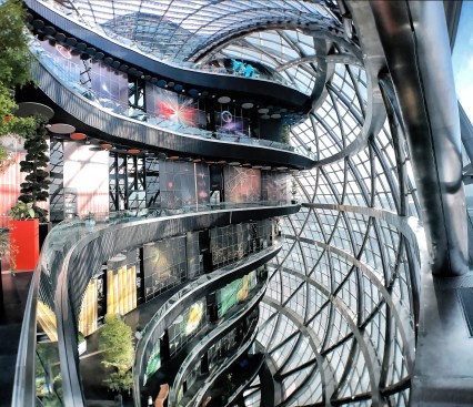 Inside one of the 8-story tall voids in the the Nur Alem sphere.