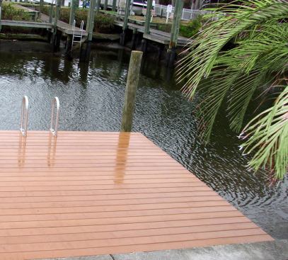 Nyloboard. NyloDeck, made from recycled carpet fiber and a water-blown VOC-free polyurethane binder, is a composite decking impervious to moisture, termites, mold, and mildew, says the manufacturer. The 5-½-inch-wide planks are available in two thicknesses: 7/8 inch, which is suitable for spanning 16-inch on-center joists, and 1-1/8 inch, which can span up to 24-inch on-center joists. The decking has a three-dimensional, embossed wood-grain surface, and is available in three uniform colors: caramel, American gray, and cocoa. The decking must be spaced to allow for thermal expansion and contraction. 770.385.6168.