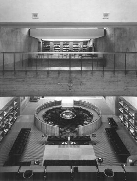 Oita Prefectural Library (1966) in Oita, Japan, designed by Arata Isozaki & Associates