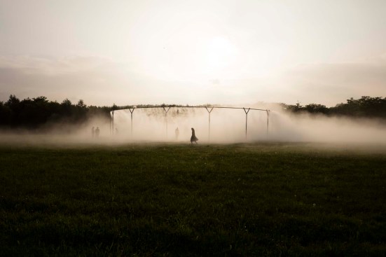 The ephemeral "Fog Assembly" changes in appearance depending on the time of day and if it is windy or not.
