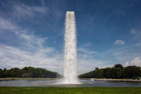 Olafur Eliasson's modern day take on André Le Nôtre's intention of integrating waterfalls into the gardens.