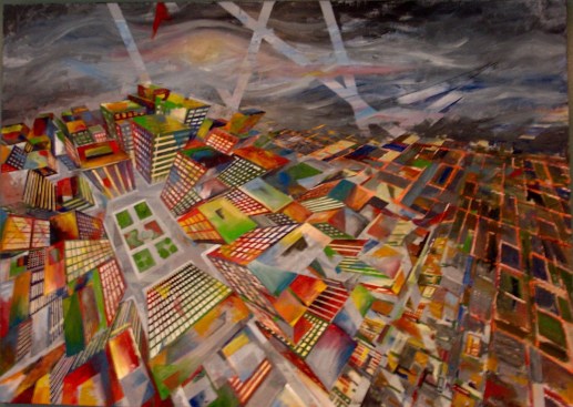 "Urban Abstract 4" (2017) by Nancy Desmond