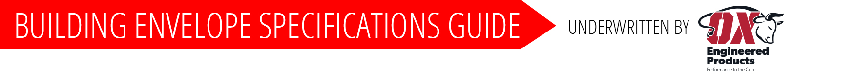 Building Envelope Specifications Guide - Content Group
