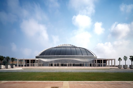 Palau Sant Jordi (1990) in Barcelona, Spain, designed by Arata Isozaki & Associates