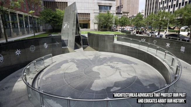 View of Libation Court, African Burial Ground National Monument