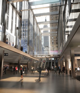 Rendering of the renovated Penn Station