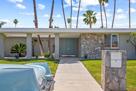 Staging a modern home with a hint of a car from the same era. Photo courtesy of Chris Menrad.