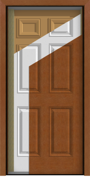 A fiberglass door with full-length composite stiles and composite top and bottom rails will more effectively protect the door’s foam core.