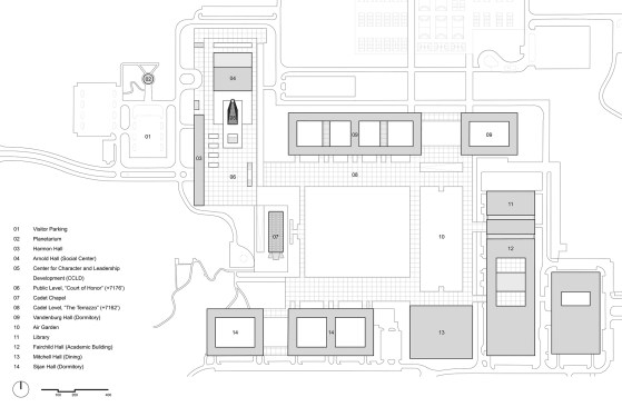 Site plan for the Cadet Area