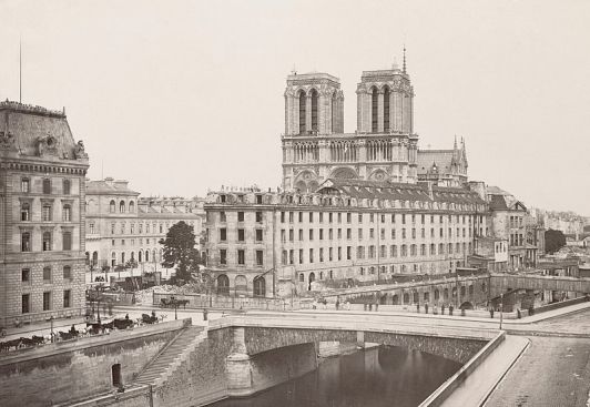 Prefecture of Police with Notre Dame in the background c. 1880