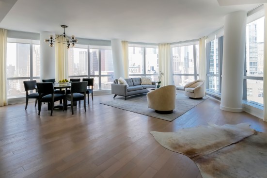 Typical condominium living room