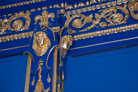 The King’s Presence Chamber required complete regilding of its cornicework.