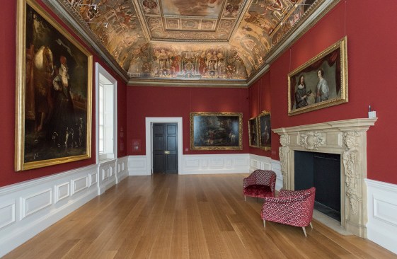 The Queen’s Presence Chamber was painted a deep red.